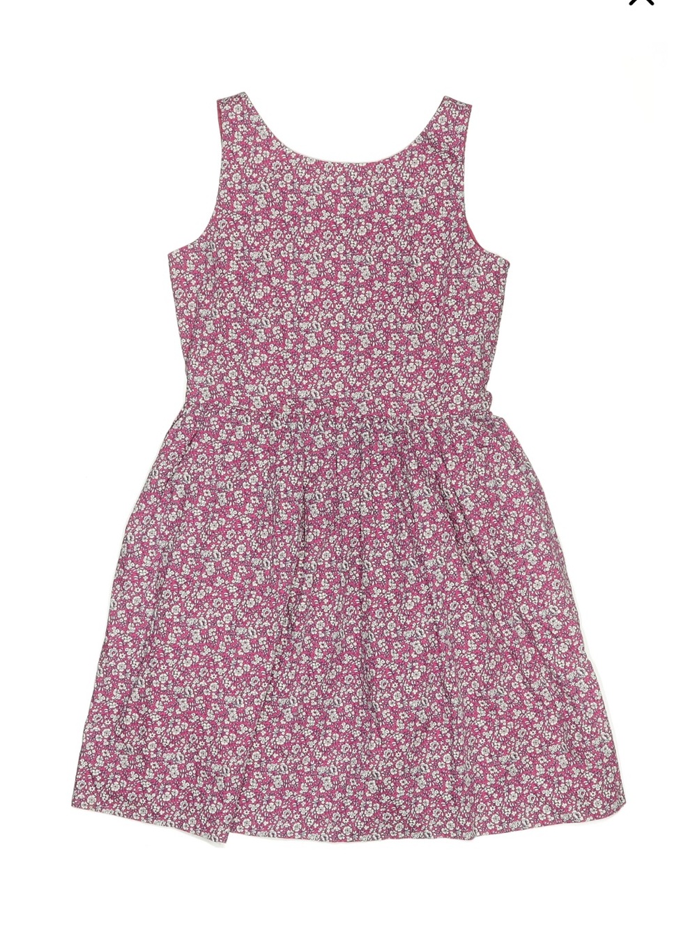 Ralph Lauren Pink and White Floral Sleeveless Cotton Dress